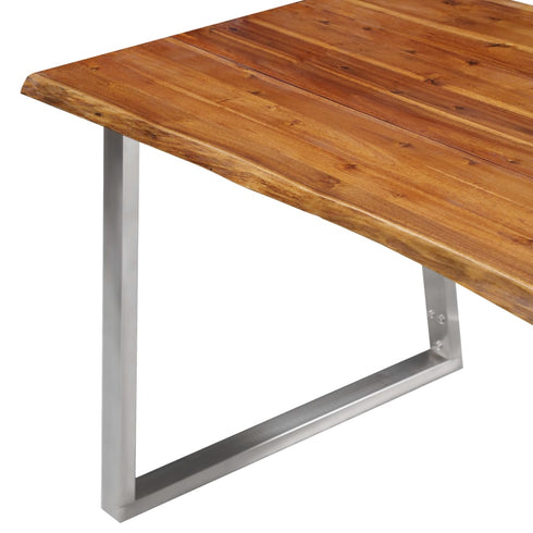 Rustika Rowe -  3 Piece Dining Set Solid Acacia Wood Brown